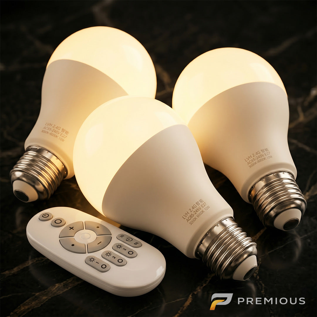 The Orb | Smart LED Bulb Pack With Remote - Dimmable & Adjustable
