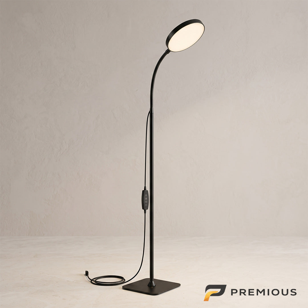The Sentinel | Gooseneck LED Floor Lamp