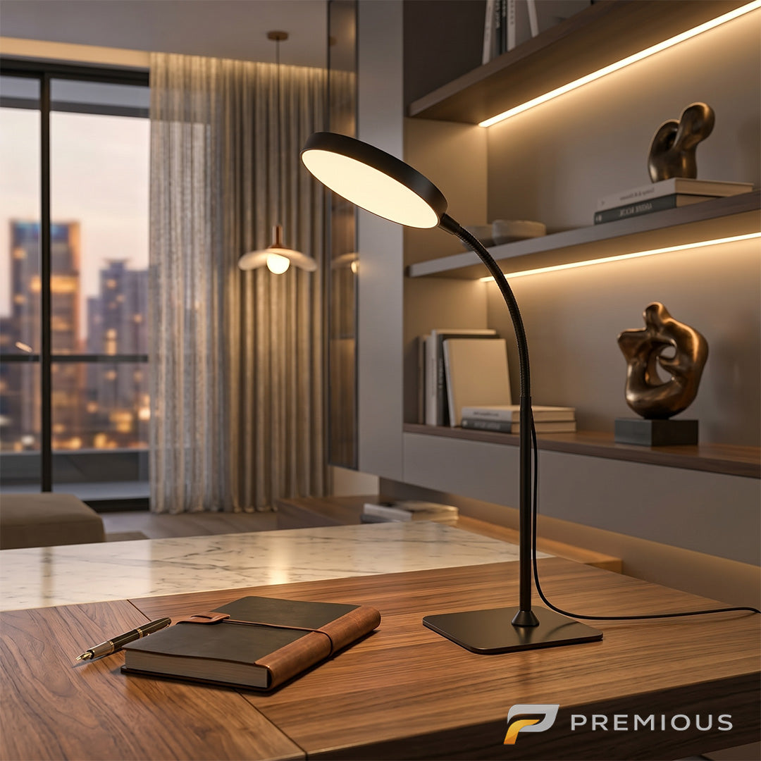 The Sentinel | Gooseneck LED Floor Lamp