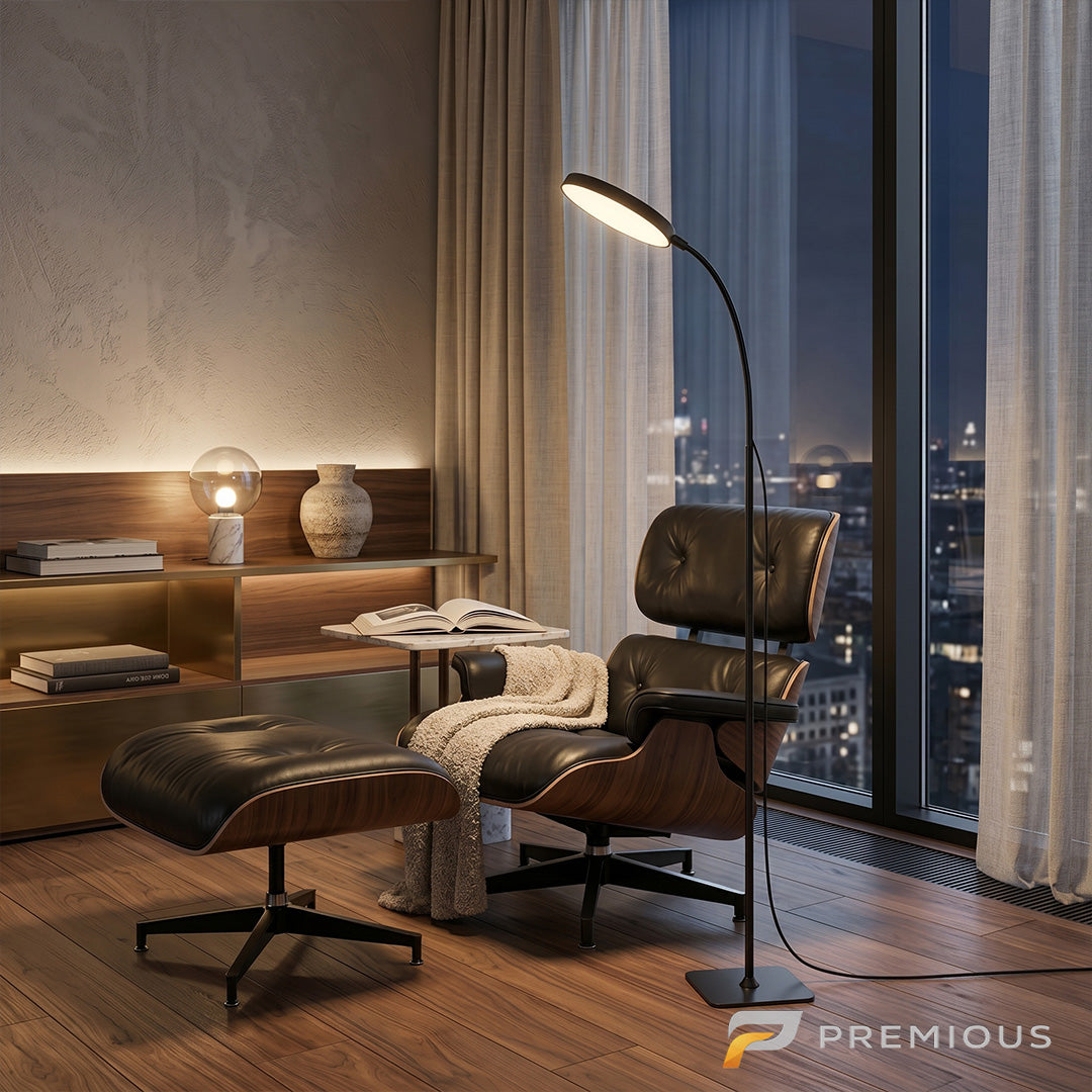 The Sentinel | Gooseneck LED Floor Lamp